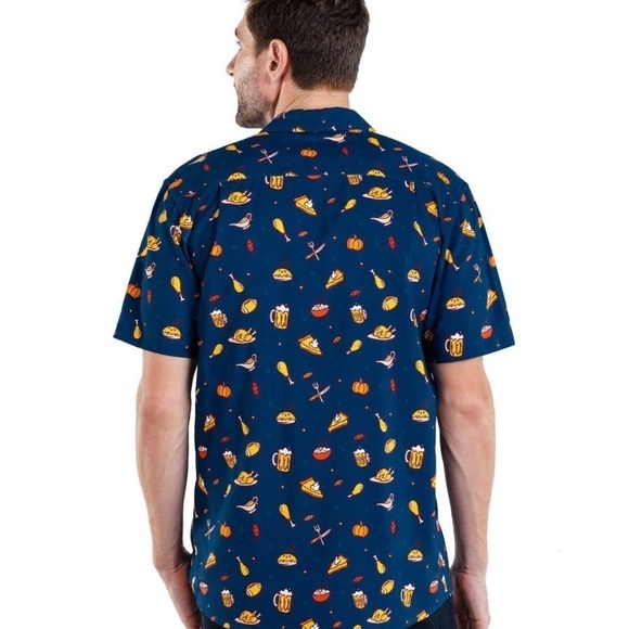 TipsyElves, Button Down Hawaiian Shirt w/ Holiday Motif, AWESOME! L - Picture 3 of 11